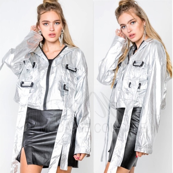 GEM Silver Metallic Jacket - Picture 1 of 4